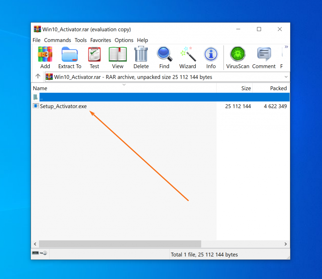 Start-up instructions activator windows